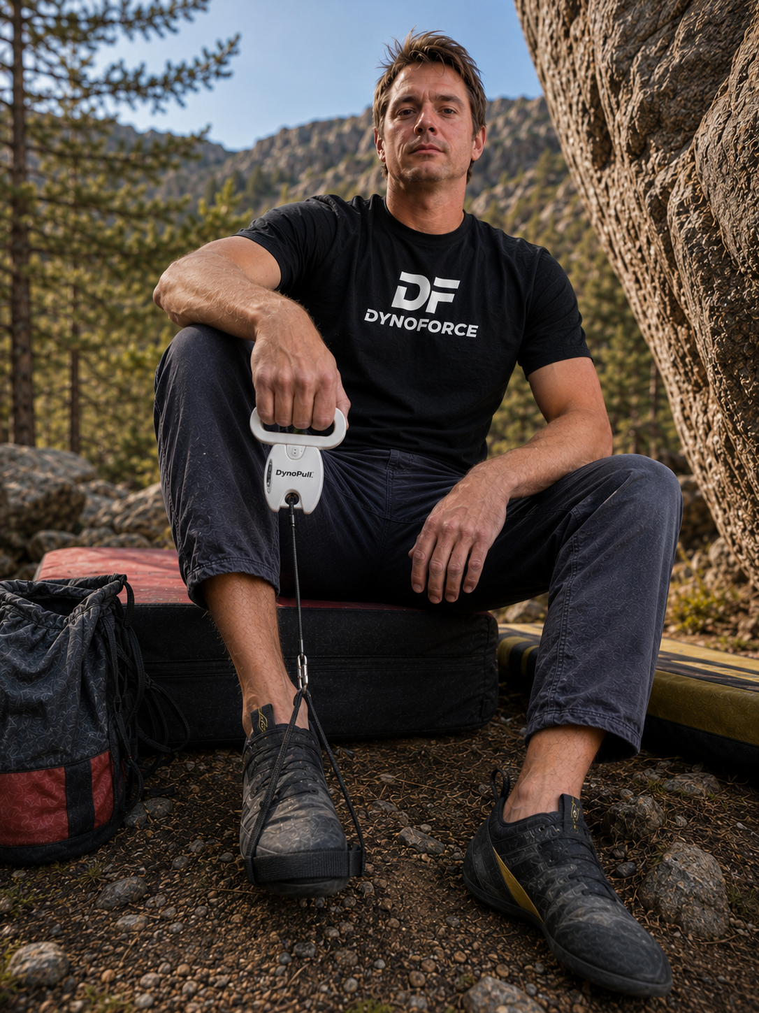 DynoPull Outdoor-Setup für mobile Zugkraftmessung